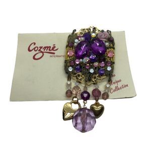 Cozme International "The Unique Collection" Large Rhinestone Statement Brooch